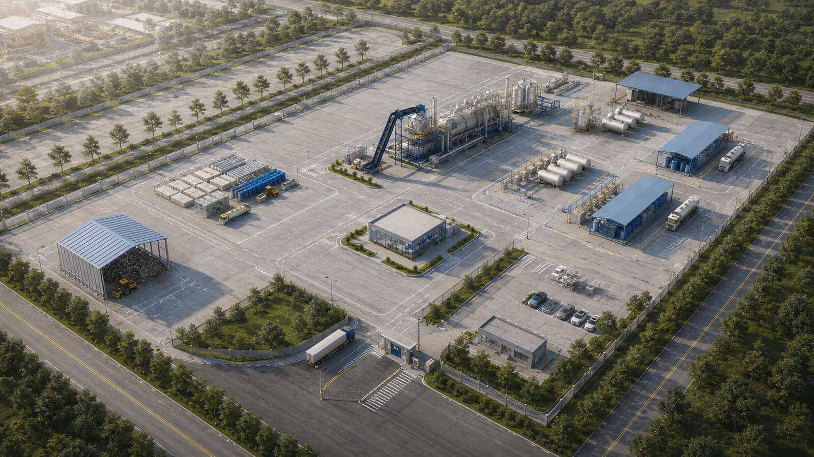 How to Plan the Factory Layout for a 30T Fully Continuous Pyrolysis Plant