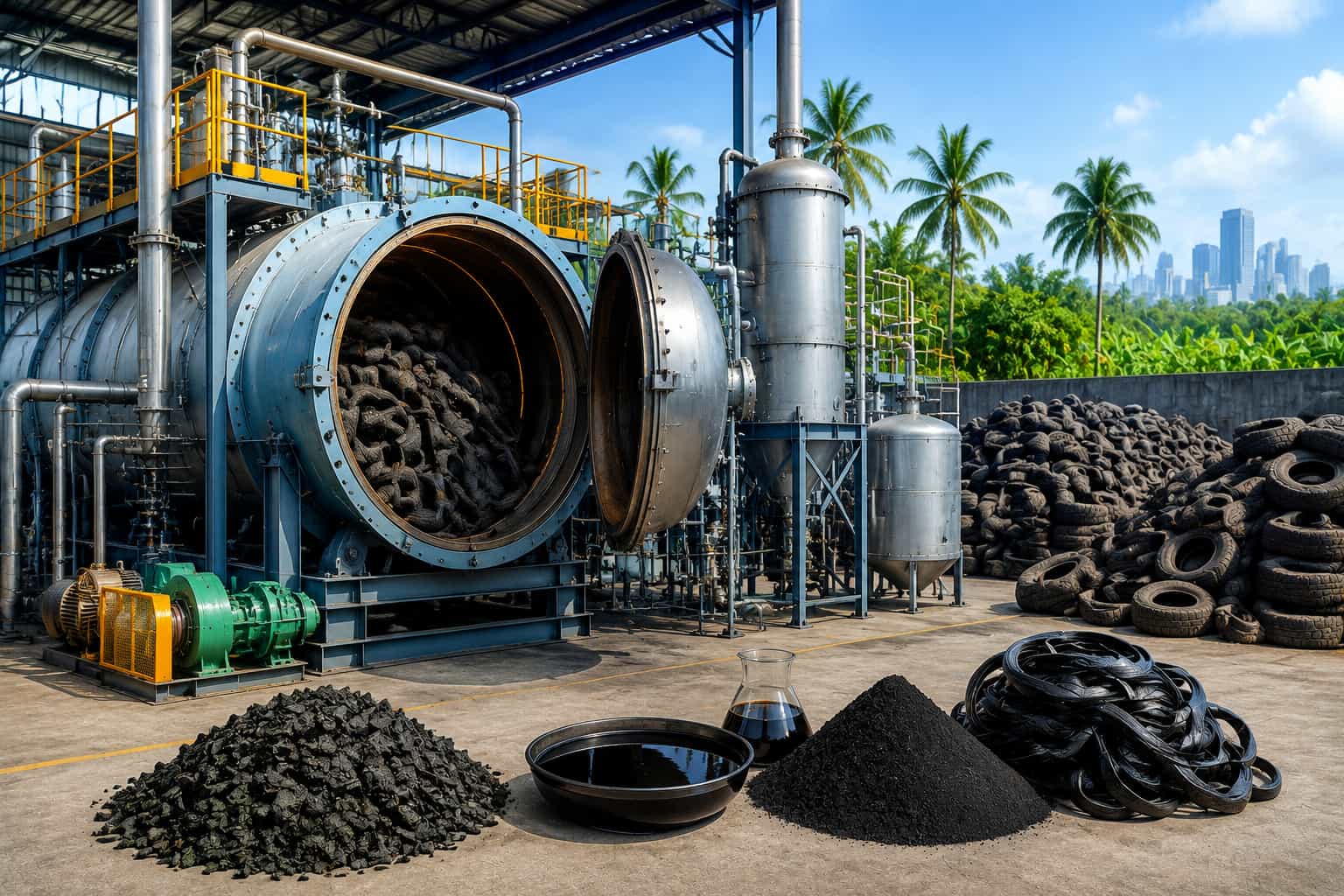 Why More Tire Recycling Projects in Africa and Southeast Asia Use Batch Type Plants